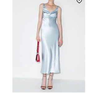 Reformation Daytona V-Neck Silk Dress